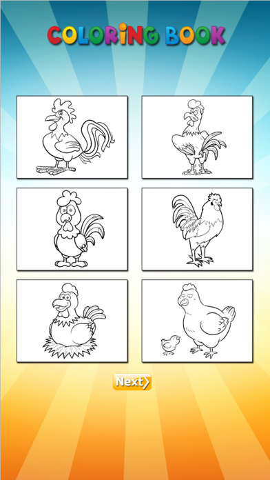 Turkey & Chicken - Livre à colorier pour moiCapture d'écran de 4