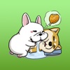 Zin And Zon Puppy Couple Sticker