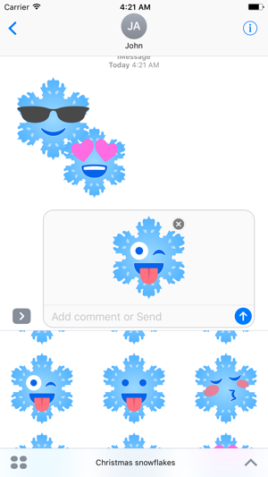 Christmas Snowflakes Stickers(圖1)-速報App