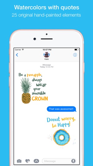 Funny Quotes Stickers Watercolor by Maraquela(圖4)-速報App