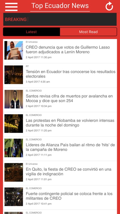 Top Ecuador News