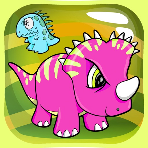 Dinosaur Match 3 Puzzle - Dino Drag Drop Line Game Icon
