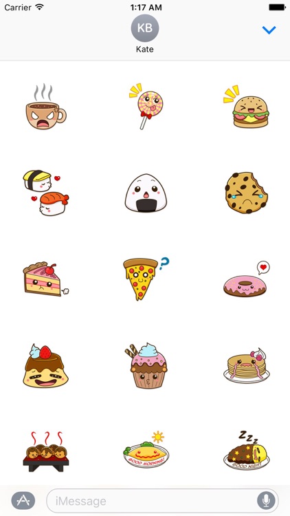 Cute Food Emoji Sticker