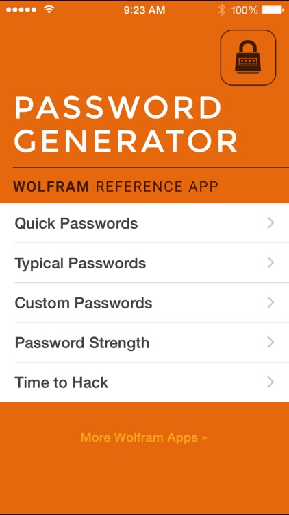 Wolfram Password Generator Reference App