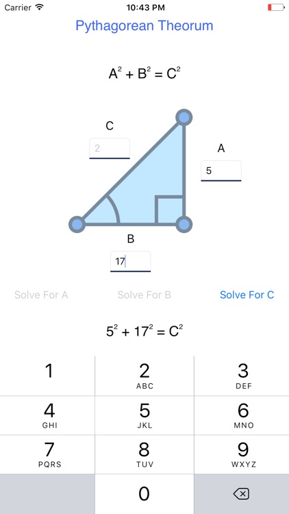 Pythagorean Theorem Calc