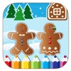 Kids Coloring Book Game Gingerbread Version