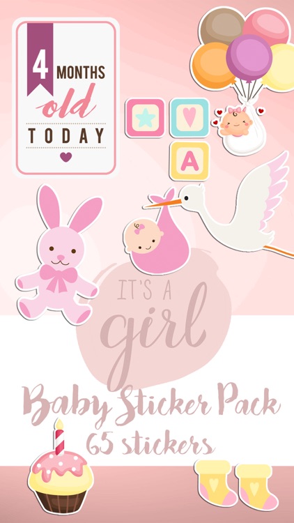 Its A Girl New Baby Sticker Pack