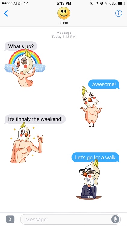 Strange and Funny Parrot Stickers