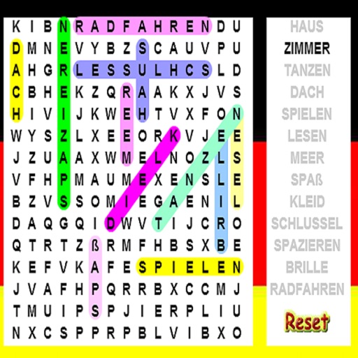 German Word Search - Language - 15 Levels iOS App