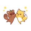 ANIMATED Funny Raccoon And Fox Dancing Sticker