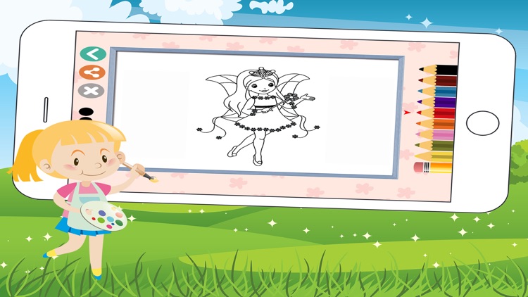 Princess Coloring Book Game and Page for Kids screenshot-4