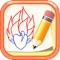 How to draw cartoon drawing and coloring free game for toddler, kids, boy, girl or children