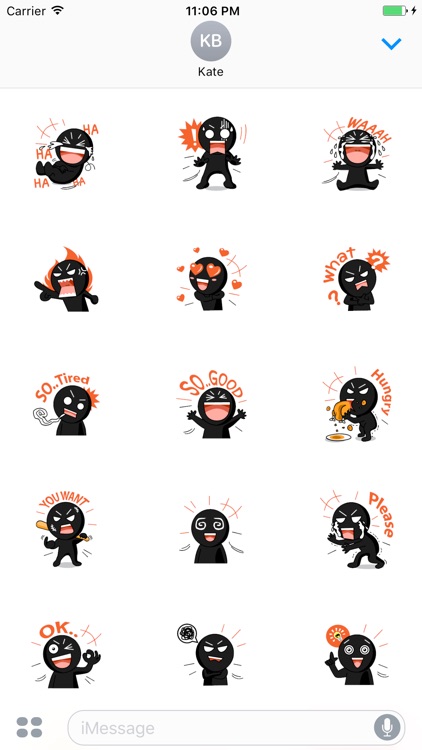 Funny Black Baby English Sticker