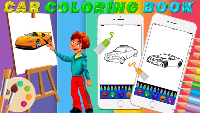 HandPaint Cars - Cars coloring book for toddlers(圖1)-速報App