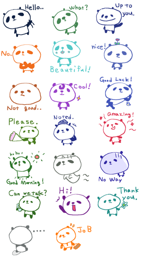 Color Cute Panda Stickers!!(圖2)-速報App