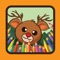 Game for Family Coloring Deer Drawing