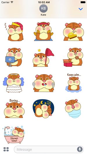 Chubby Hamster - Cute stickers for iMessage(圖3)-速報App