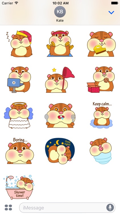 Chubby Hamster - Cute stickers for iMessage