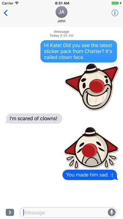 Clown Face Sticker Pack