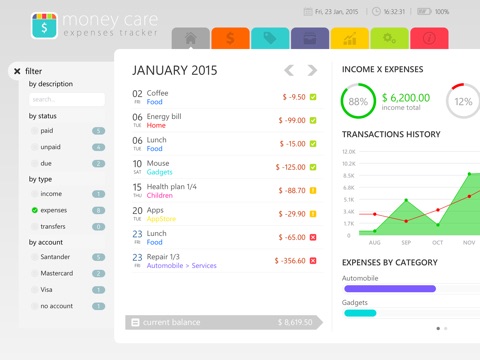Money Care | Bills monitor screenshot 2