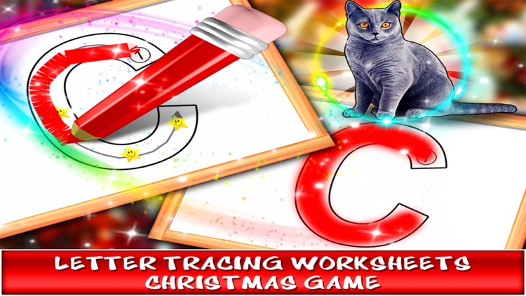 Letter Tracing Worksheets - Christmas Game