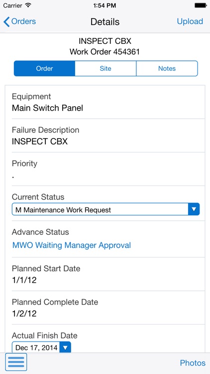 Manage My Work Orders Disconnected Smartphone