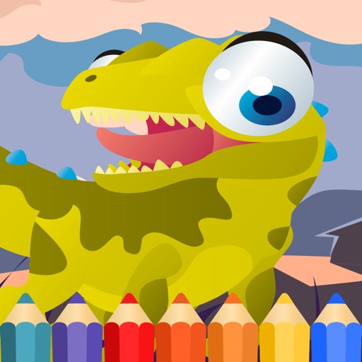 Dragon Dinosaur Coloring Book hd for kids free iOS App