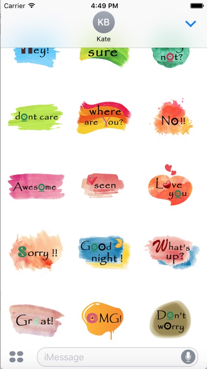 Colorful Text Emoji Pack for iMessage