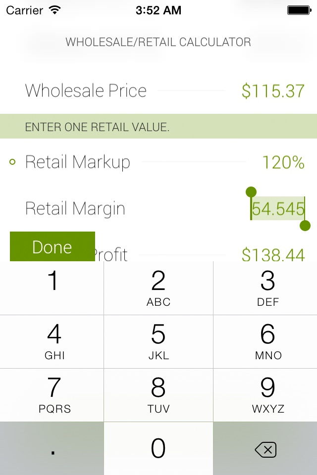 Wholesale/Retail Calculator screenshot 3