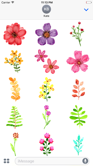 Watercolor Spring Flowers Stickers(圖1)-速報App