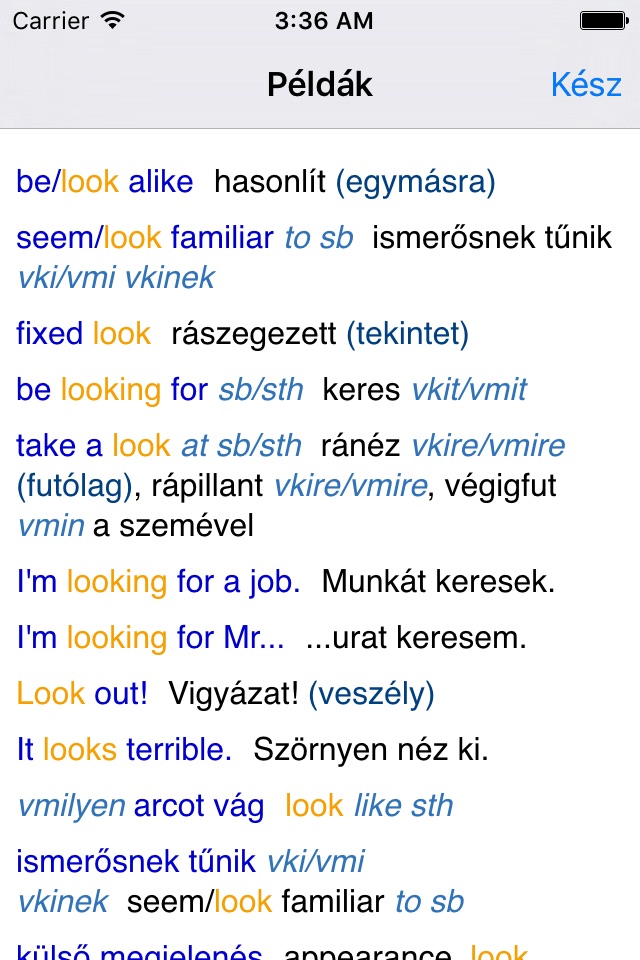 Angol–magyar szótár Lingea screenshot 3