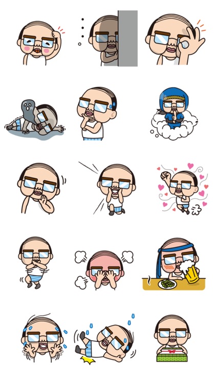 Naughty Guy in Glasses - Funny Stickers!