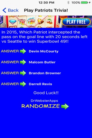 Trivia for NE Patriots Fans screenshot 3