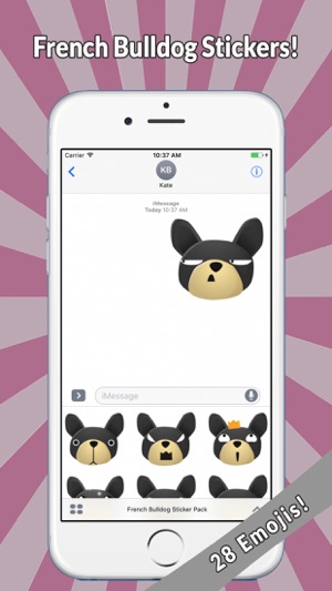 French Bulldog Sticker Pack-Cute Emoji Dog(圖1)-速報App