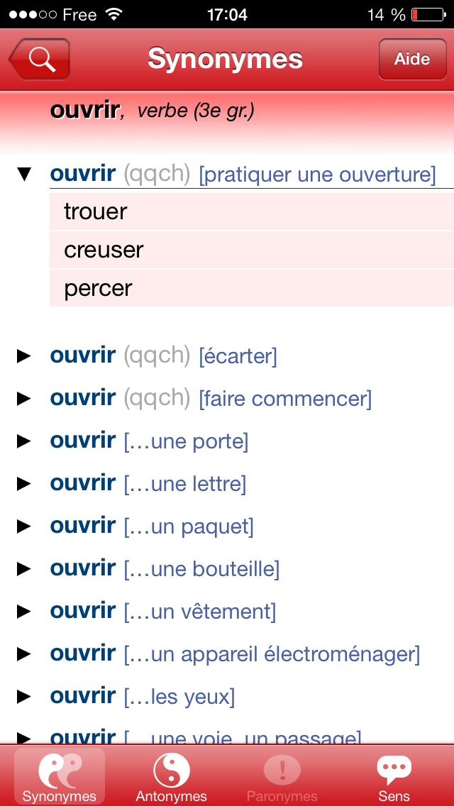 Bescherelle, Le dictionnaire des synonymes Screenshot 3