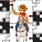 Sheriff Cowboy Kids - Jigsaw Puzzle for Learnig