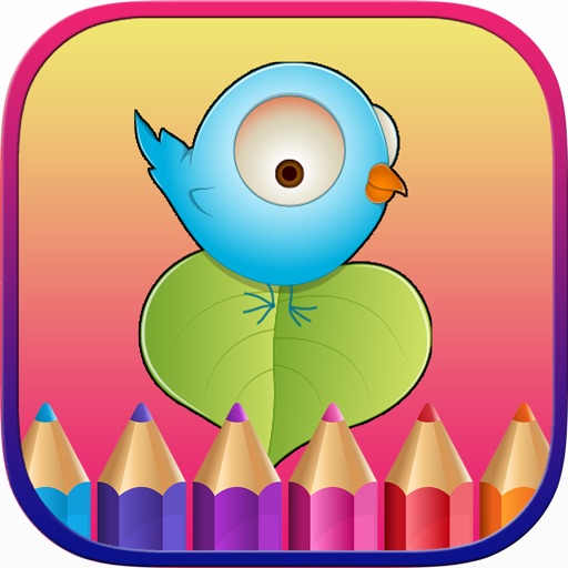 Birds Pictures Coloring Pages For Kids Learning Icon