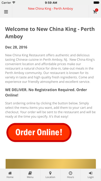 How to cancel & delete New China King - Perth Amboy from iphone & ipad 1