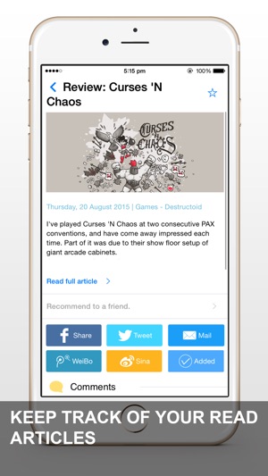 News App - RSS Feed Reader(圖2)-速報App