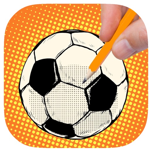 Coloring Book Game Soccer Football For Kids Icon