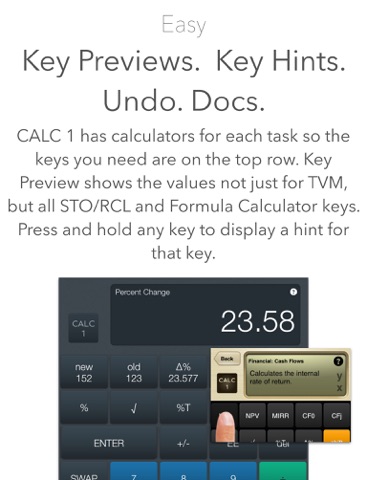 CALC 1 - 10bii +100 Calculators for Finance & More screenshot 3