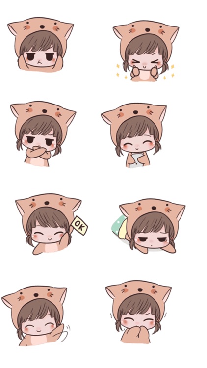 Little Foxy Girl Stickers