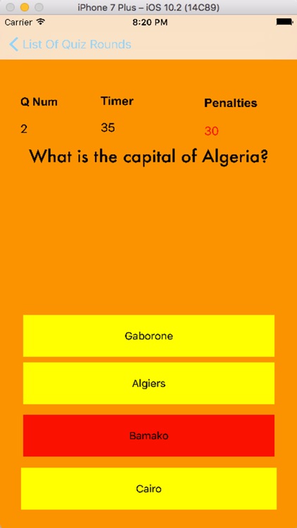 African Capitals Trivia