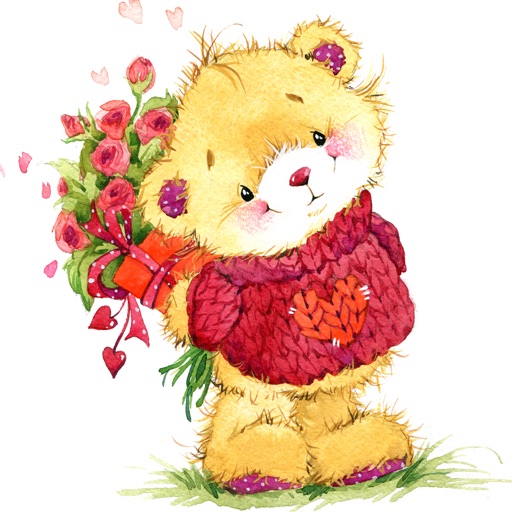 Teddy Bear Birthday and Love Sticker Pack icon