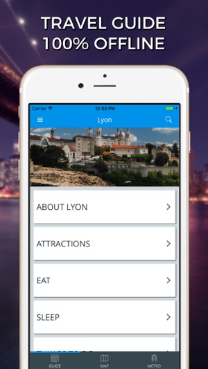 Lyon Travel Guide with Offline Street Ma