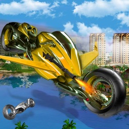 Flying Hover Robot Bike: Riding Simulator