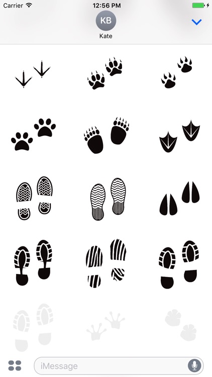 Animated Cute Footprint Stickers