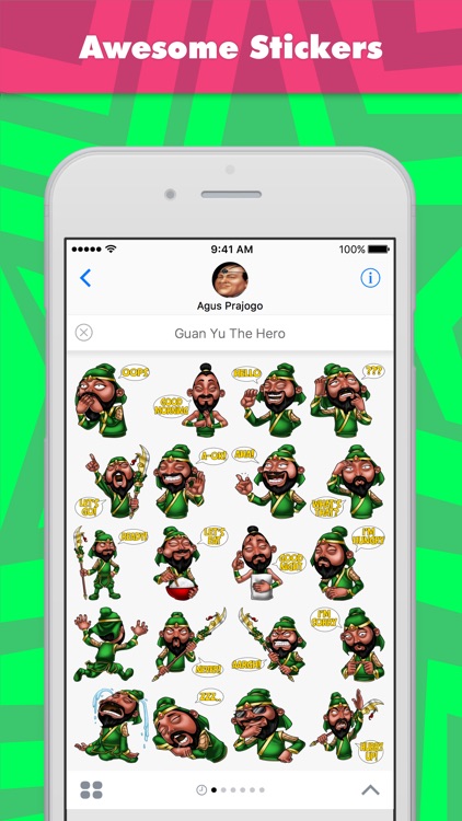 Guan Yu The Hero stickers by Choppic