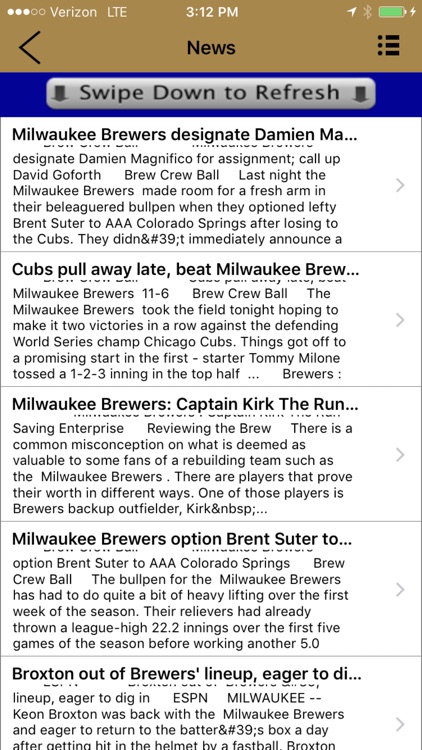 Milwaukee Baseball - a Brewers News App