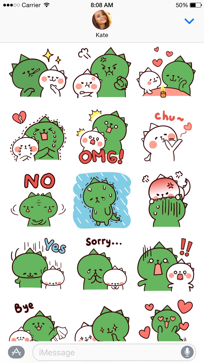 Dino Love stickers
